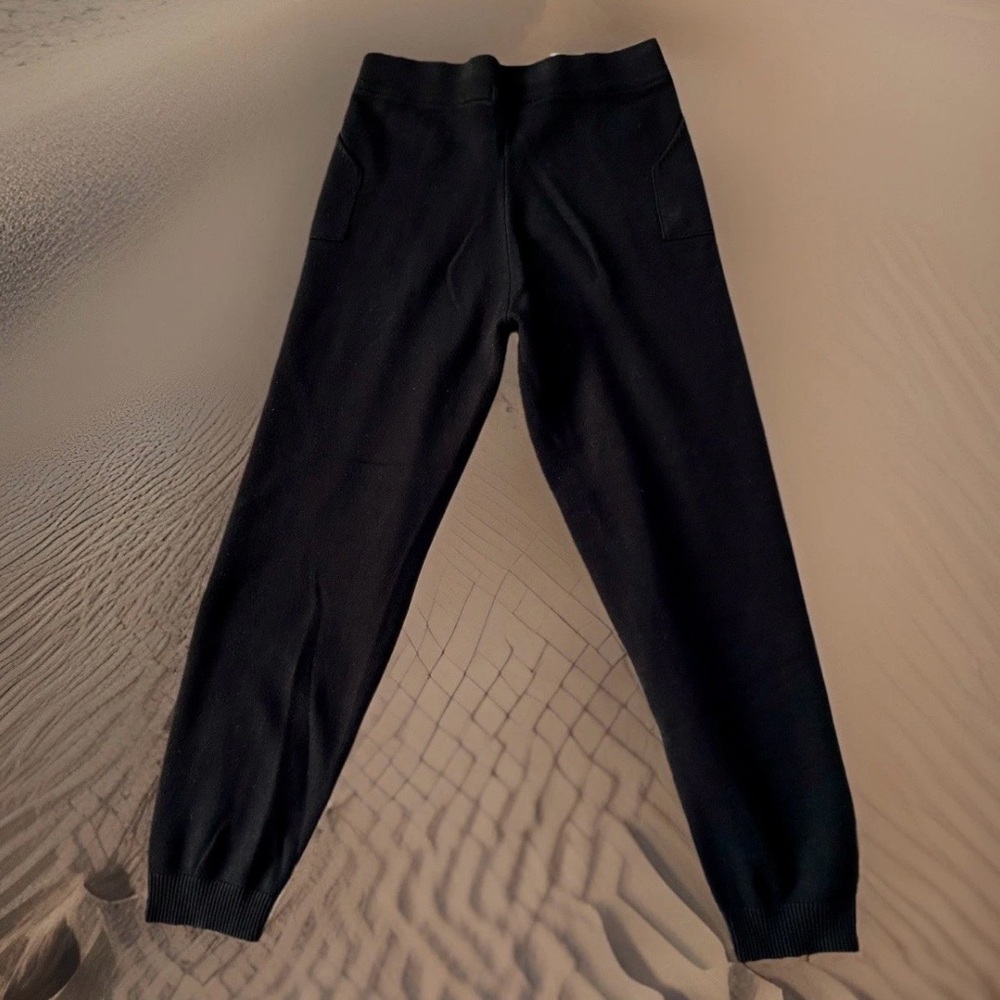 Luca Black Knit Jogger Pants